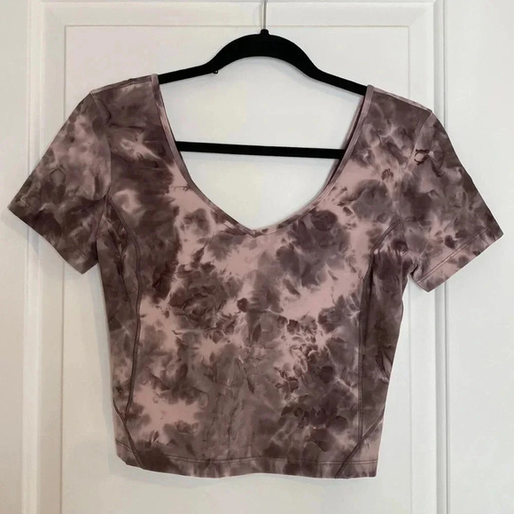 lululemon athletica Tops - Lululemon Align Tee Diamond Dye Neutral Color Top Size 6 New